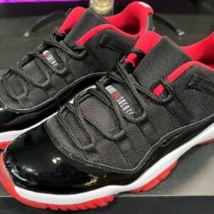 Jordan Kids Black and Red Sneakers
